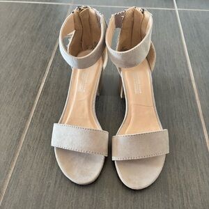 3/$45 Taupe Block Heel Sandals